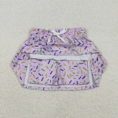 GLK0144 Baby Girls Purple Sprinkles Team Skirts Shorts Bottom C12.9