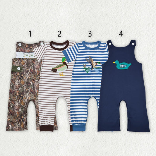 Sibling Baby Boys Camo Ducks Hunting Rompers 4.26