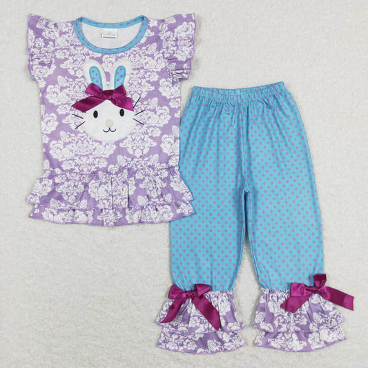 A0-1 rabbit purple short-sleeved suit