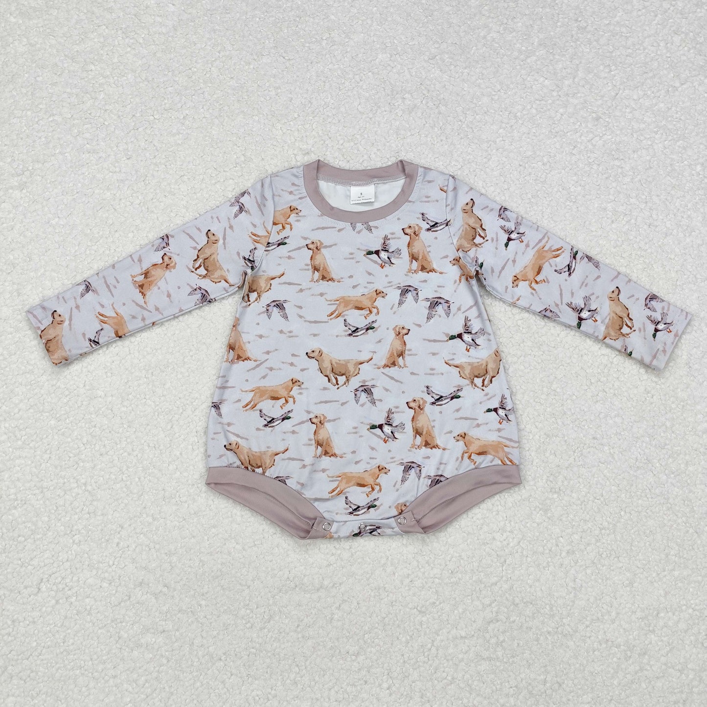 LR1865 Baby Infant Boys Southern Dog Hunting Romper