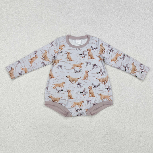 LR1865 Baby Infant Boys Southern Dog Hunting Romper