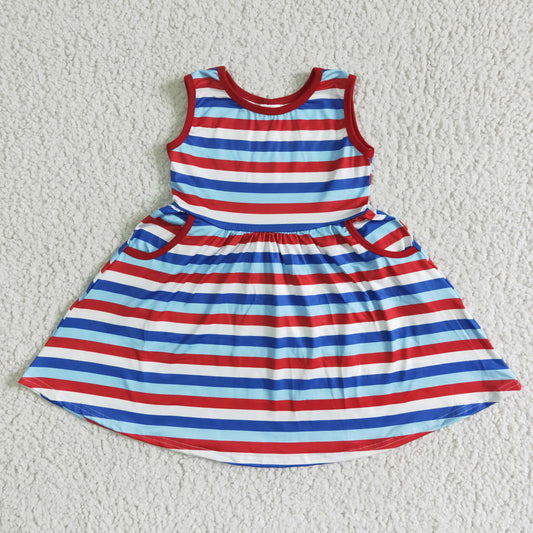 A1-13-2 Striped pocket skirt