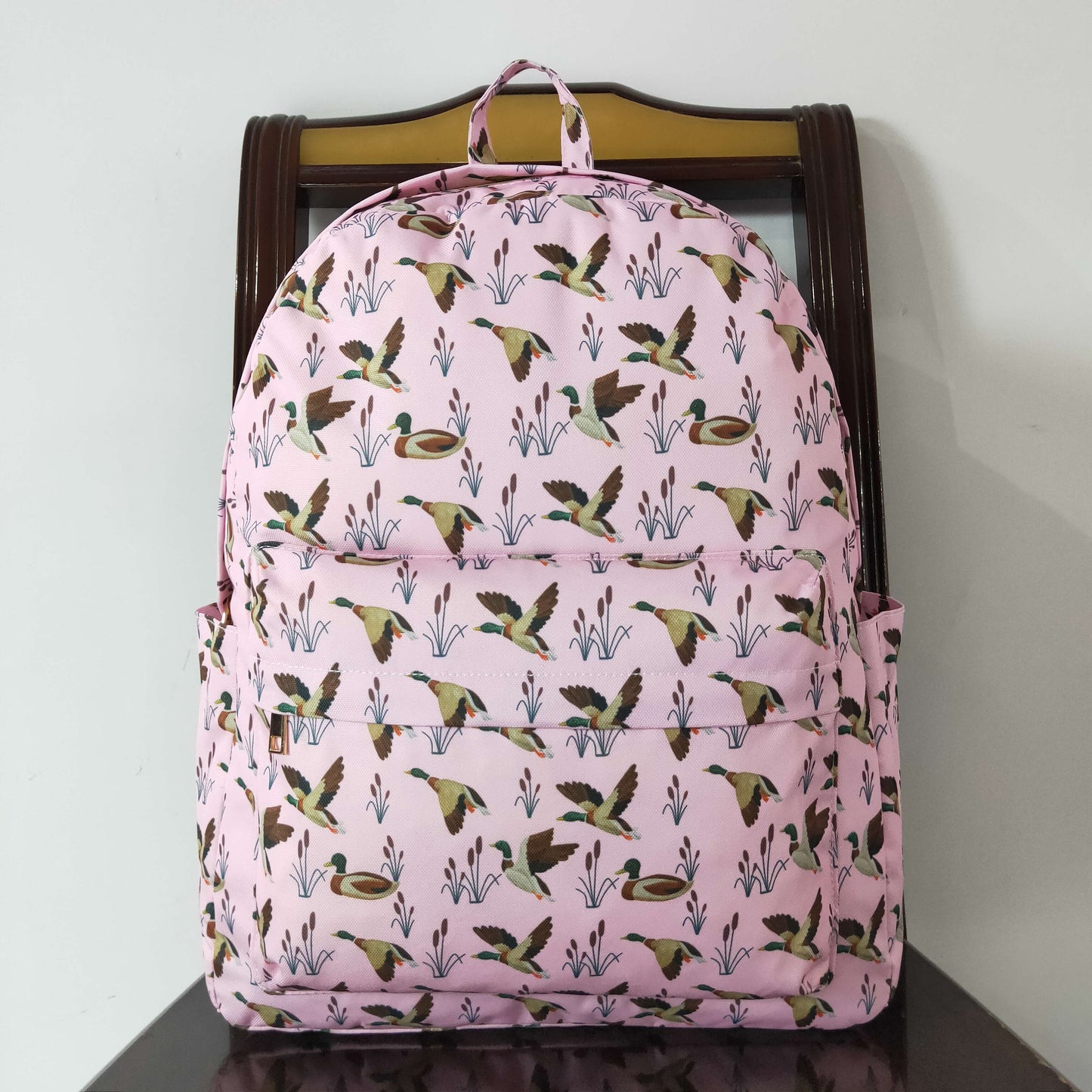 BA0202 Girls back-to-school duck pink backpack