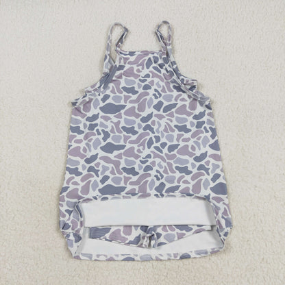 GSD2723 Baby Girls Strap Light Gray Camo Pockets Yoga Dress 8.4