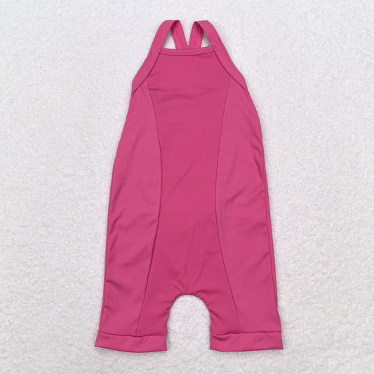 S0447 Baby Girls Hotpink Active Wear Athletic Jumpsuits