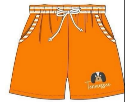 Boys team custom orange swimming trunk