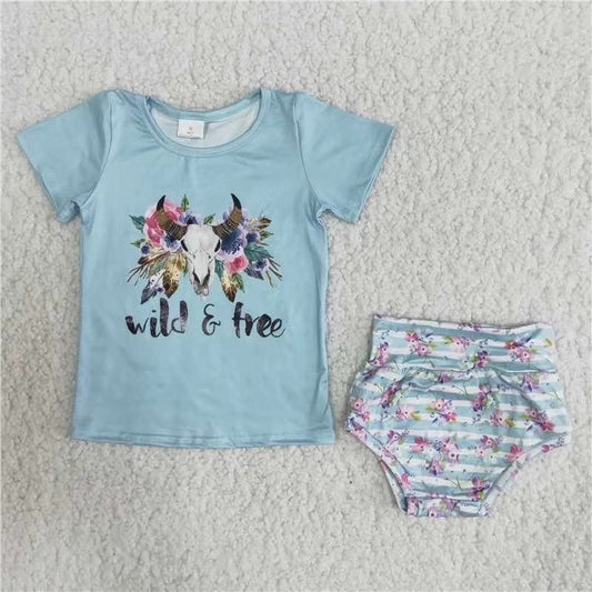 B6-12 Ox Head Flower thong suit