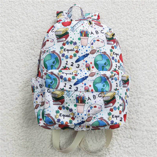 BA0072 Globe Apple white backpack