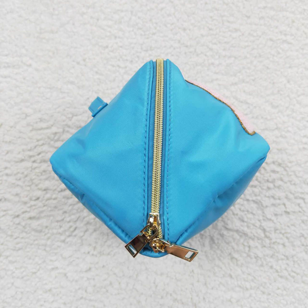 BA0093 letter teal makeup bag