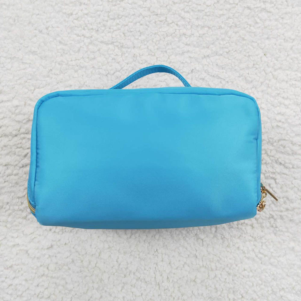 BA0093 letter teal makeup bag