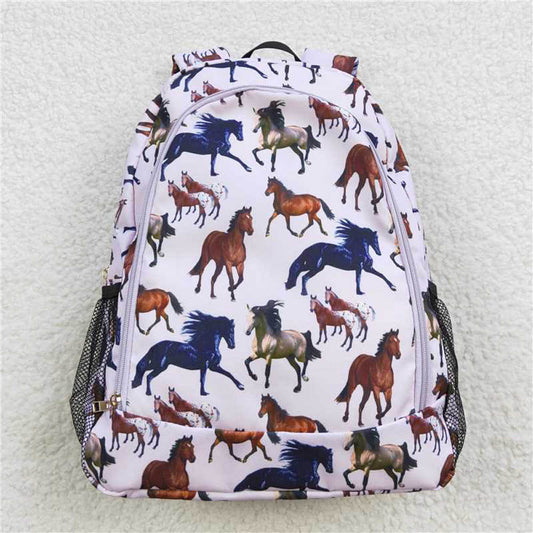 BA0124 horse light purple backpack