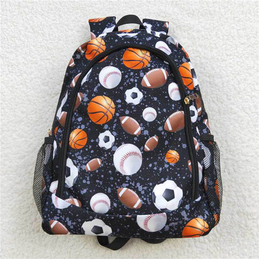 BA0125 Football Rugby black backpack