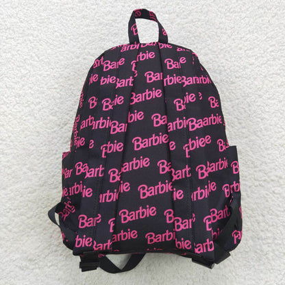 BA0137 Letter Black Backpack