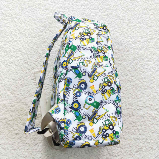 BA0149 Tractor Engineering Truck White Backpack