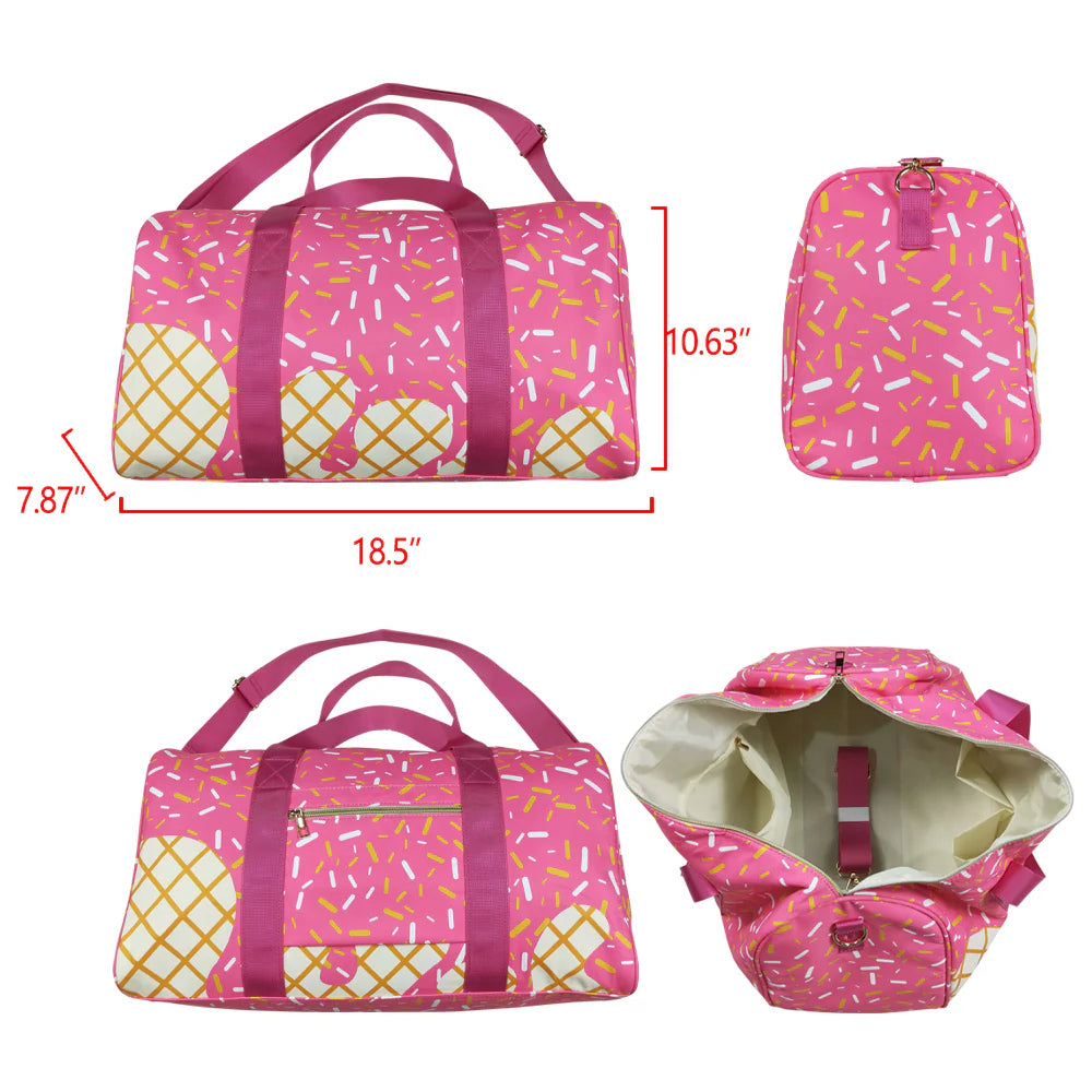 BA0298 Baby Kids Pink teams Duffle Gym Bag 5.23