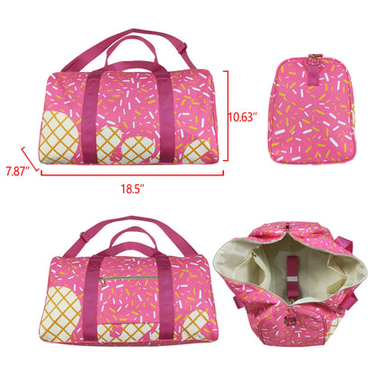 BA0298 Baby Kids Pink teams Duffle Gym Bag 5.23