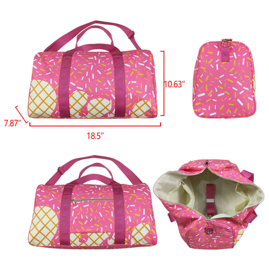 BA0298 Baby Kids Pink teams Duffle Gym Bag 5.23