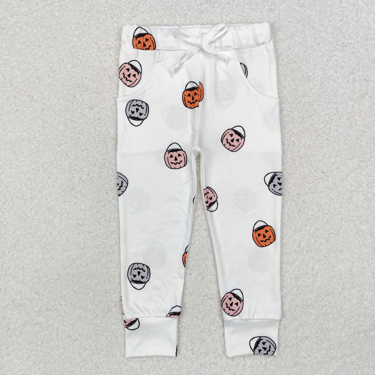 P0514 Baby Boys Halloween Pumpkin Basket Pants