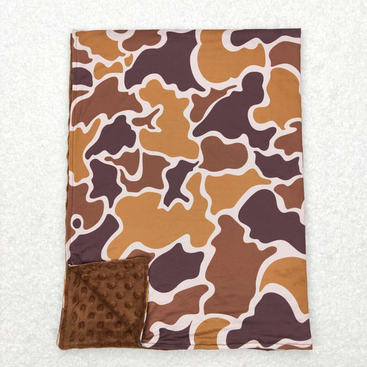 BL0109 camouflage brown baby blanket