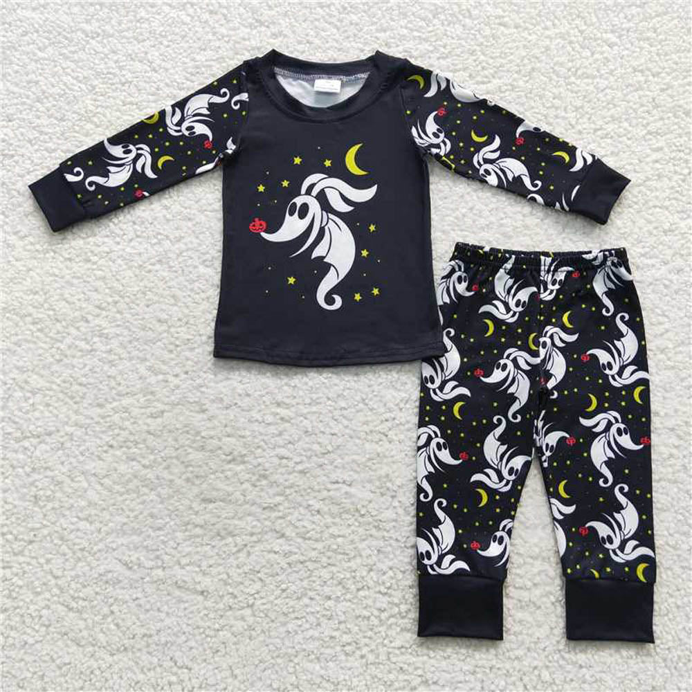 BLP0187 Halloween cartoon dog black long sleeve pants suit