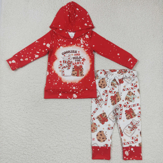 BLP0219 Cookie milk red long sleeved hooded pants