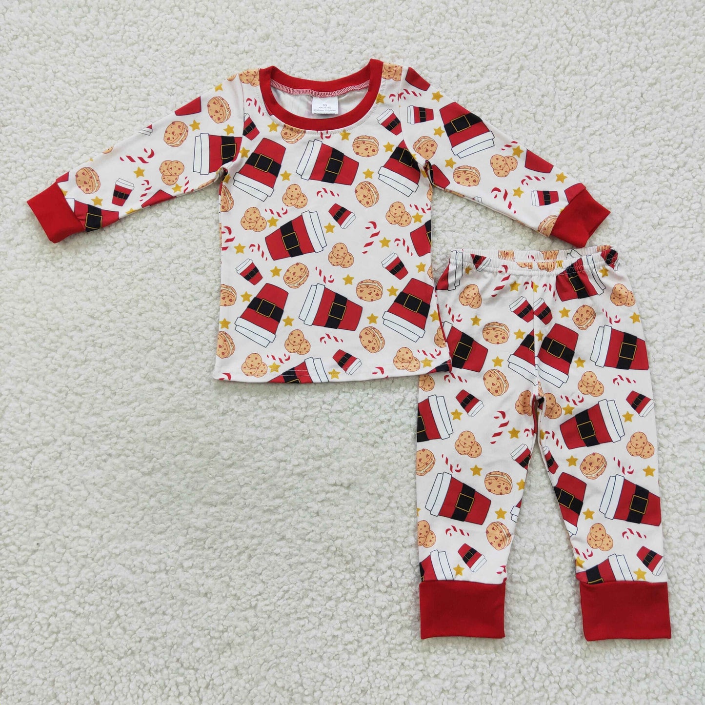 BLP0242 Baby Boys Kids Cup Cookies Pajamas Clothes Set