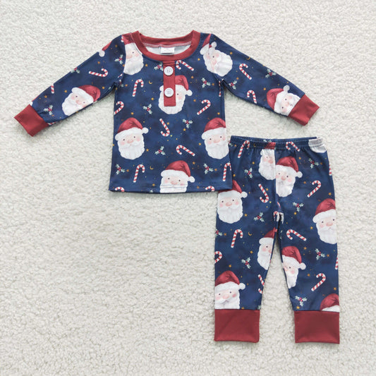 BLP0247 Baby Boys Christmas Santa Pajamas Clothing Set