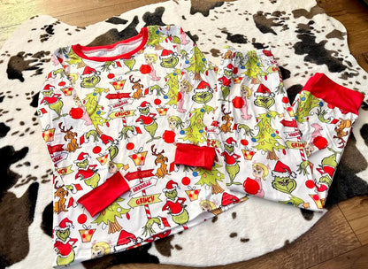 BLP0256 Boys Christmas long sleeve pants suit