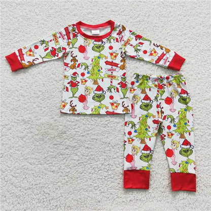 BLP0256 Boys Christmas long sleeve pants suit