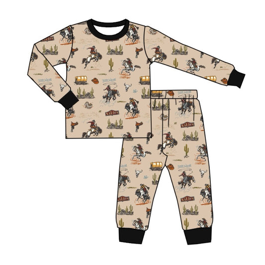 BLP0916 Baby Boys Rodeo Western Tops Pants Pajamas Clothes Sets Preorder