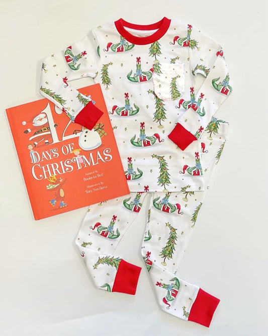 BLP0940 Baby Boys Christmas Crocodile Top Pants Pajamas Clothes Sets Preorder