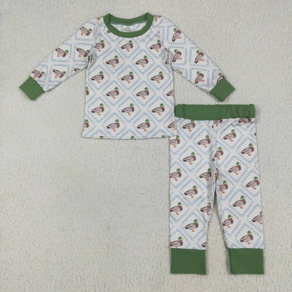 Sibling Baby Boys Southern Camo Ducks Dogs Deer Top Pants Hunting Pajamas Clothes Sets C12.6