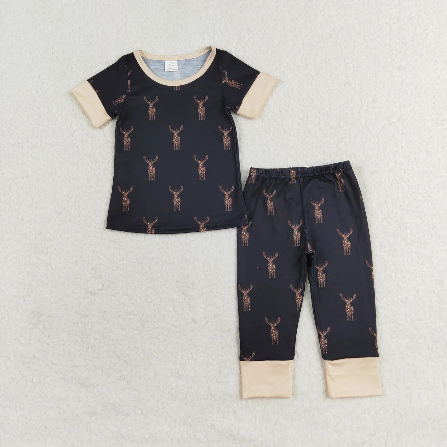 Sibling Baby Boys Camo Deer Ducks Top Pants Western Bamboo Pajamas Clothes Sets C9.15
