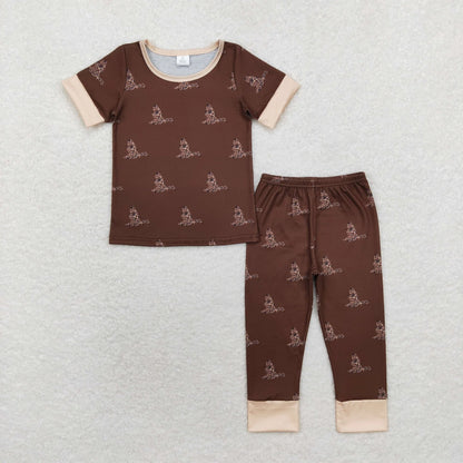 Sibling Baby Boys Camo Deer Ducks Top Pants Western Bamboo Pajamas Clothes Sets C9.15
