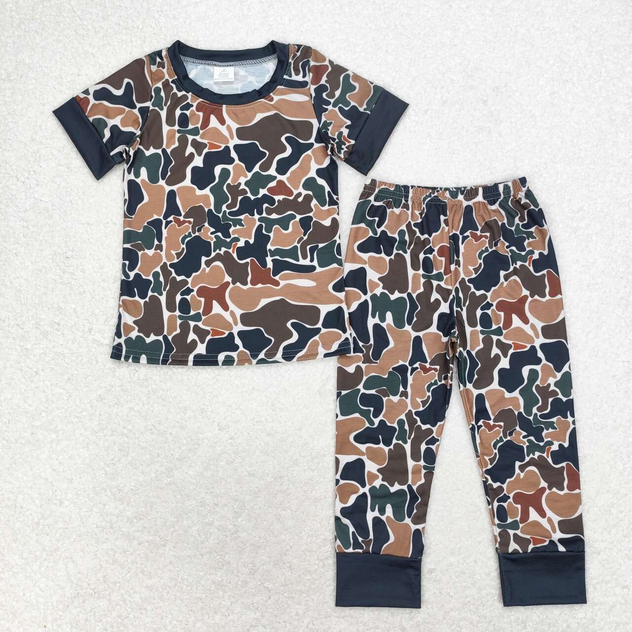 Sibling Baby Boys Camo Deer Ducks Top Pants Western Bamboo Pajamas Clothes Sets C9.15