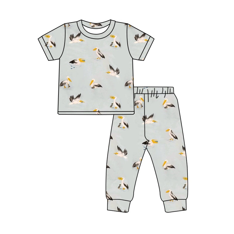 BSPO0491 Baby Boys Hunting Ducks Top Pants Pajamas Clothes Sets Preorder
