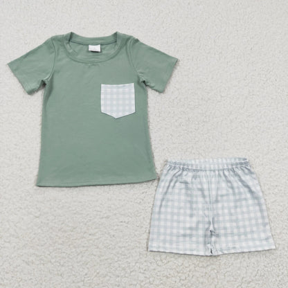 Sibling Baby Boys Pockets Tee Shirts Shorts Summer Clothes Sets 5.14