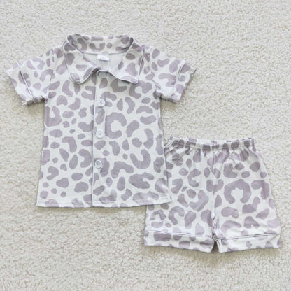 Sibling Baby Boys Button Top Shorts Summer Western Pajamas Sets 6.2