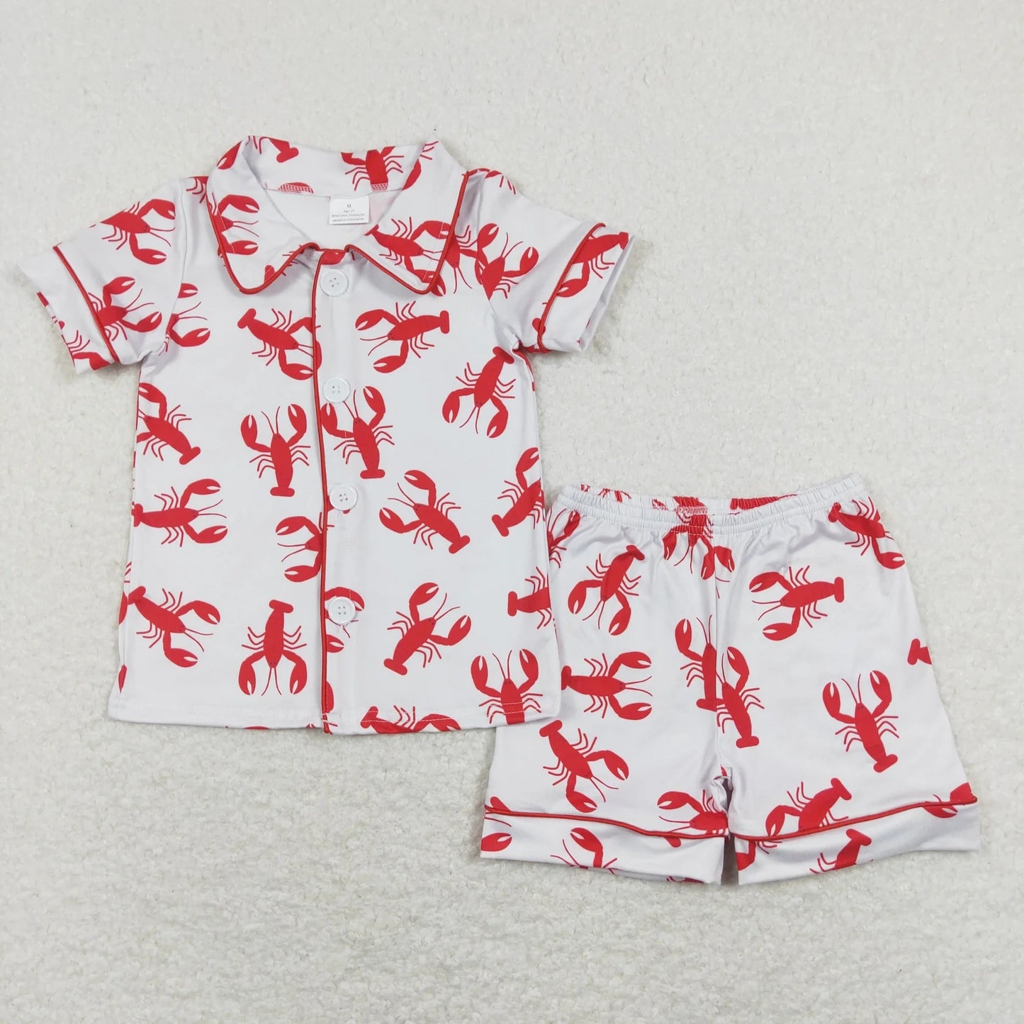 Sibling Baby Boys Button Top Shorts Summer Western Pajamas Sets 6.2