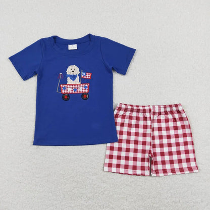 Sibling Baby Boys July 4th Summer Shorts Outfits 4.15