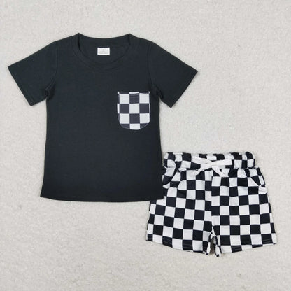 Sibling Baby Boys Pockets Tee Shirts Shorts Summer Clothes Sets 5.14