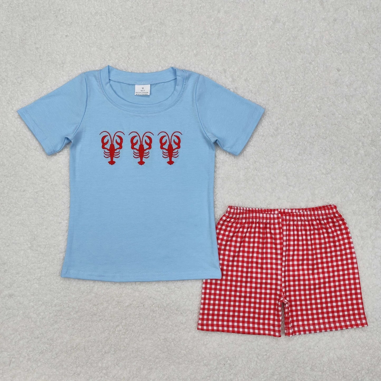 Sibling Baby Boys Crayfishes Short Sleeve Tops Shorts Clothing Sets 5.20
