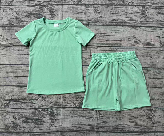 Sample BSSO1886 Baby Boys Green Shirts Top Pockets Shorts Clothes Sets