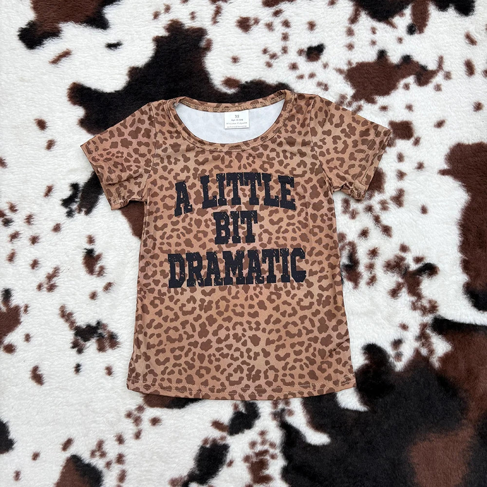 BT0219 Baby Girls A Little Bit Dramatic Short Sleeve Shirts Tops