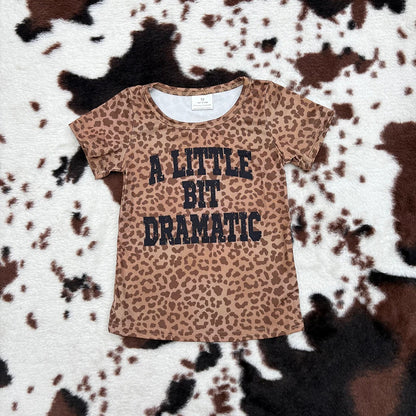 BT0219 Baby Girls A Little Bit Dramatic Short Sleeve Shirts Tops