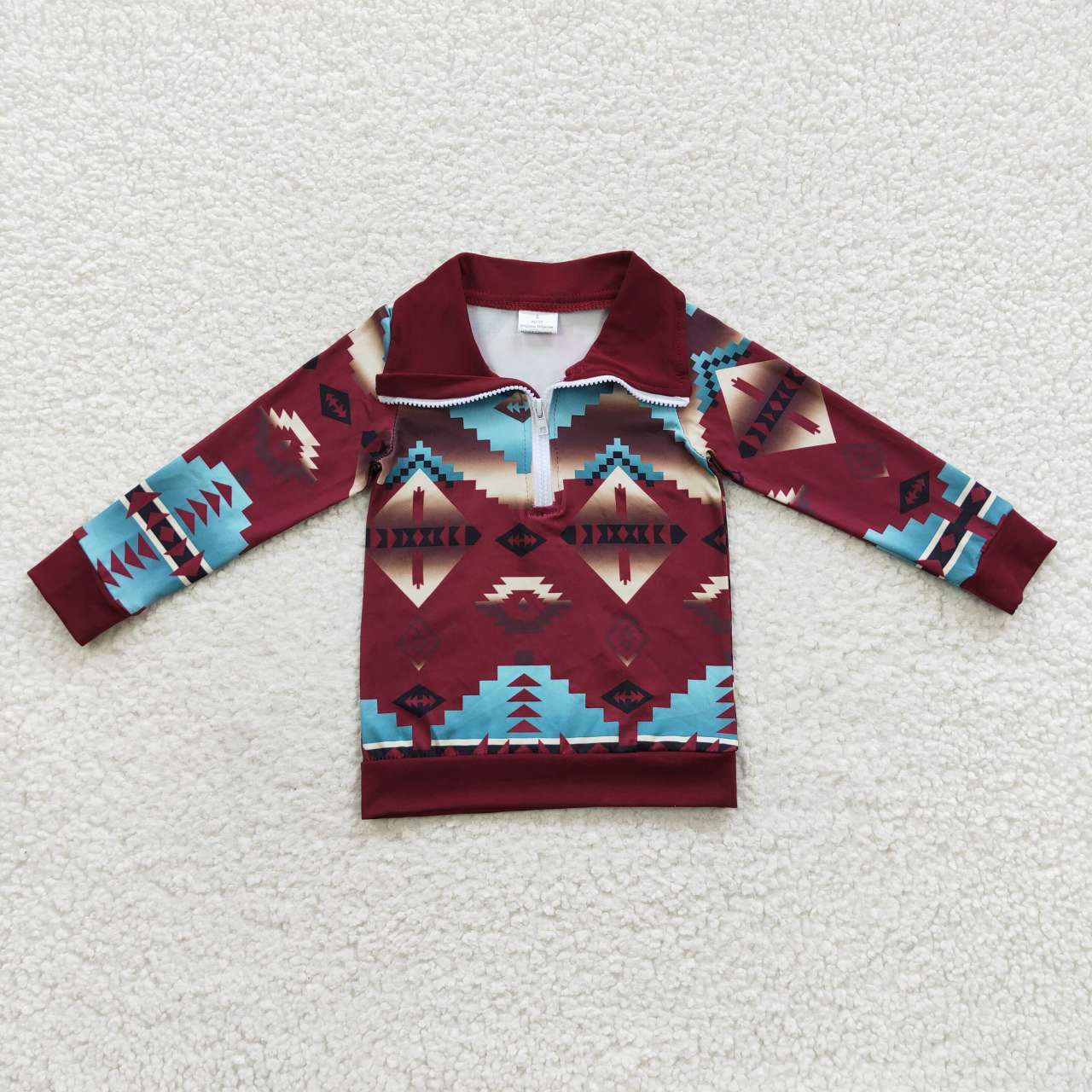 Sibling Baby Boys Western Aztec Long Sleeves Zipper Pullover Tops C10.24
