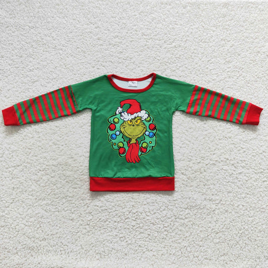 BT0245 Baby Kids Christmas Frog Tee Shirts Tops