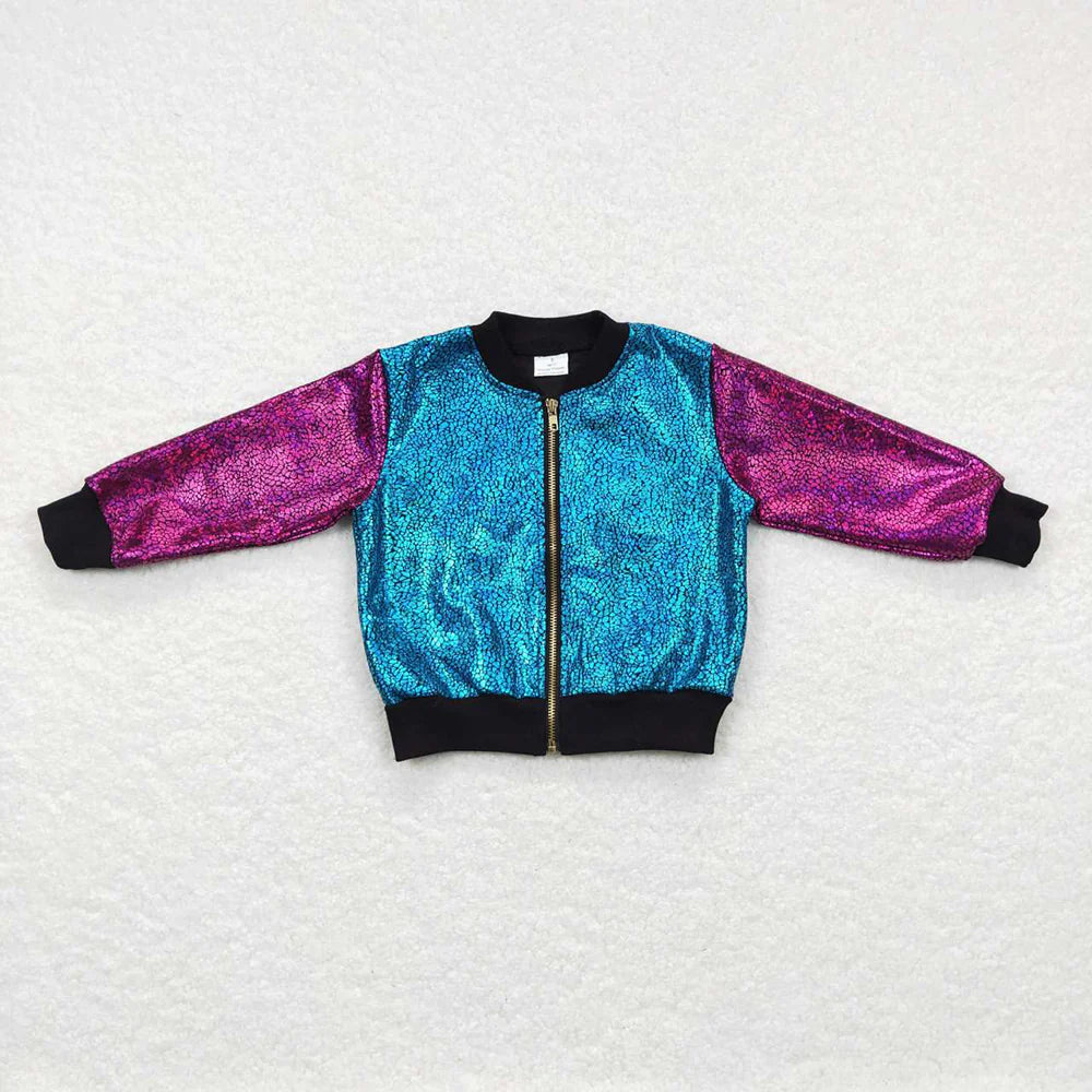 Sibling Baby Girls Sequin Zipper Jackets Top C11.14