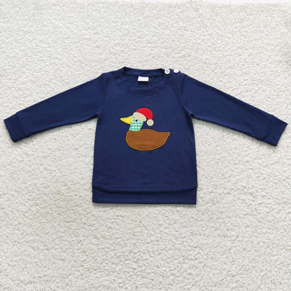 Sibling Baby Boys Girls Embroidery Hat Duck Christmas Tee Shirts Top C10.17