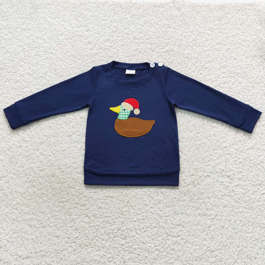 Sibling Baby Boys Girls Embroidery Hat Duck Christmas Tee Shirts Top C10.17